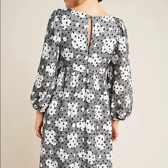 ✨ Anthropologie Jane Textured Babydoll Dress Sz 8 - Picture 2 of 7